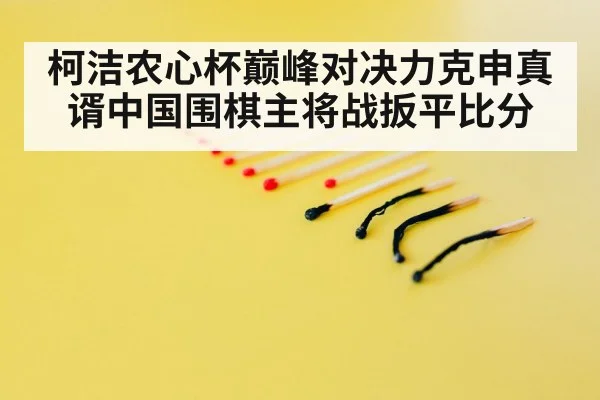 柯洁农心杯巅峰对决力克申真谞中国围棋主将战扳平比分